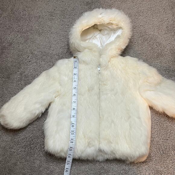 Vintage Rabbit fur children’s jacket Full Zip with hood in size 2T Niki - Picture 5 of 6